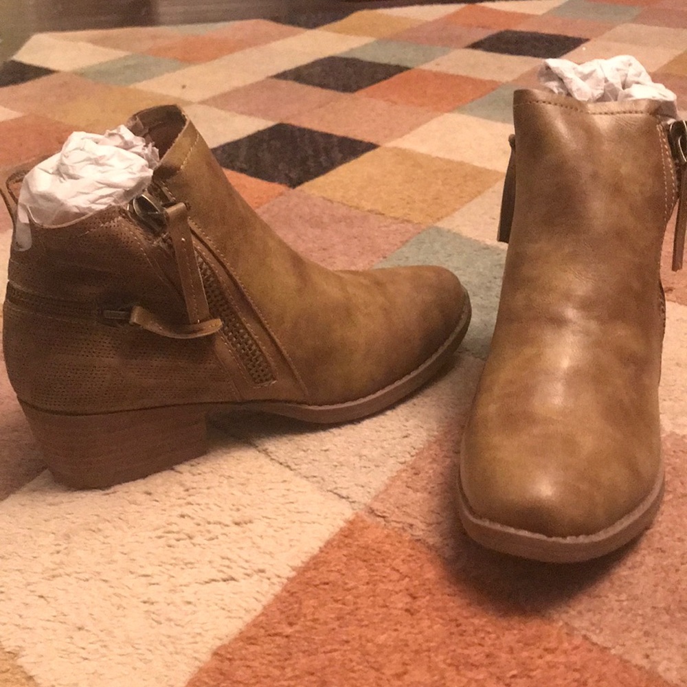 Tan booties